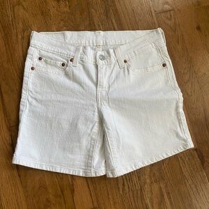 White Levi Shorts